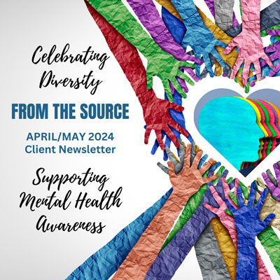 April May Cover for Newsletter celebrating Mental Health Awareness